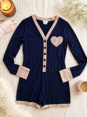 Urban Outfitters Cooperative Heart Pajama Romper Size Medium